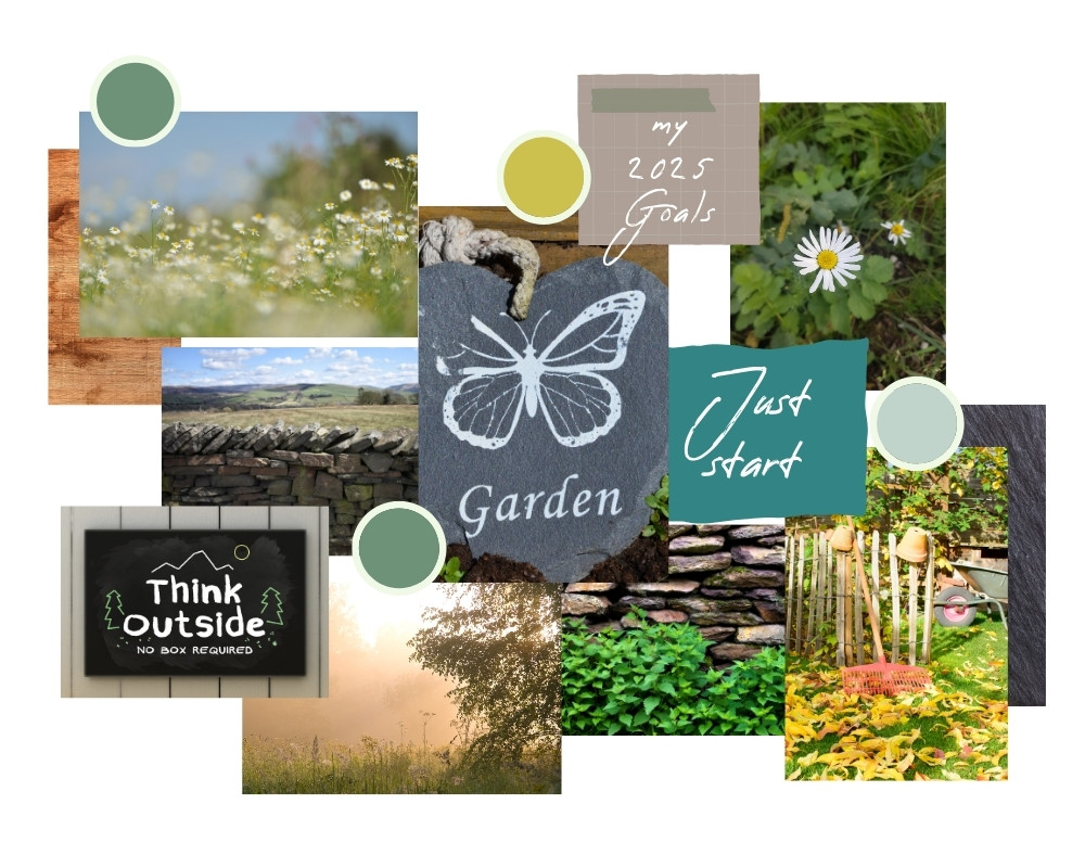 Vision Board Garten Beispiel