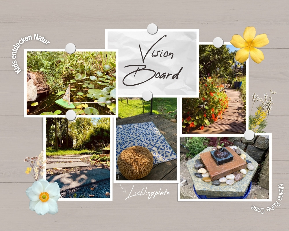 Vision Board Garten Beispiel